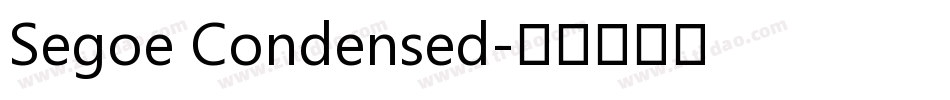 Segoe Condensed字体转换